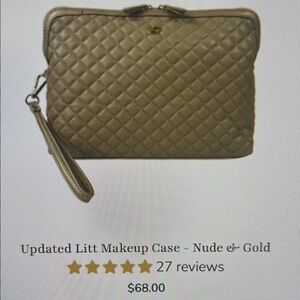 PurseN Litt Up bag, Quilted Gold Women's Bag smoke free home.  Great condition
